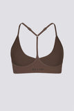 Soft Active Racerback Sports Bra in Cocoa