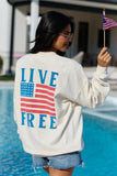Live Free Cream Graphic Sweatshirt