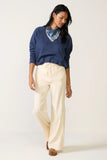Joelle Stretch Linen Trouser with Tie Waist