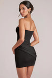 Bandeau Bodycon Mini Dress in Black