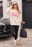 Pilates Cream Graphic Sweatshirt