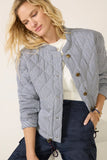 Anya Railroad Stripe Quilted Jacket