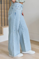 Ines Light Wash Wide Leg Denim Jean