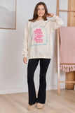 Cool Girls Read Books Cream Graphic Sweatshirt