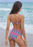 Tahiti Midi Bikini Bottom Americana Stripe Large
