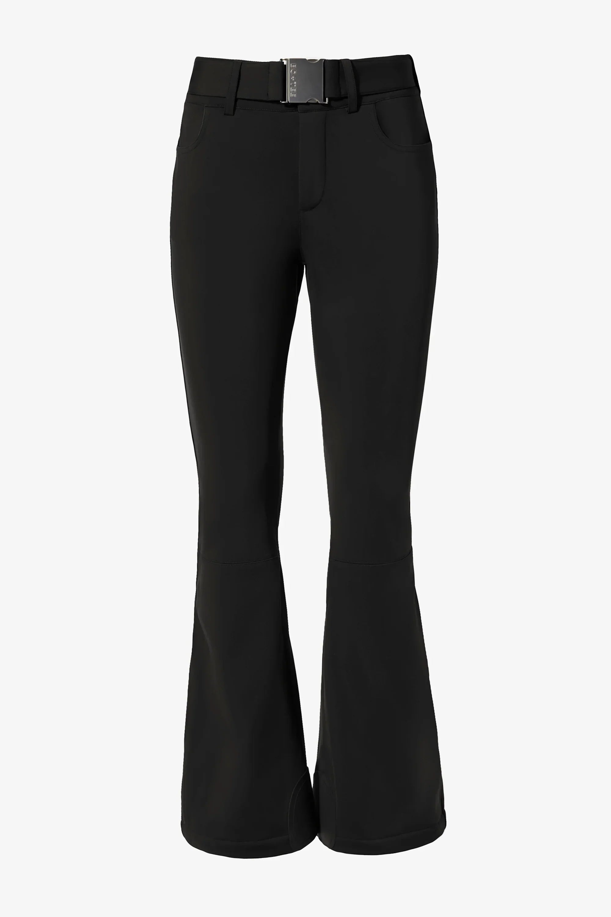 Waterproof Belted Ski Salopettes in Black