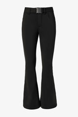Waterproof Belted Ski Salopettes in Black