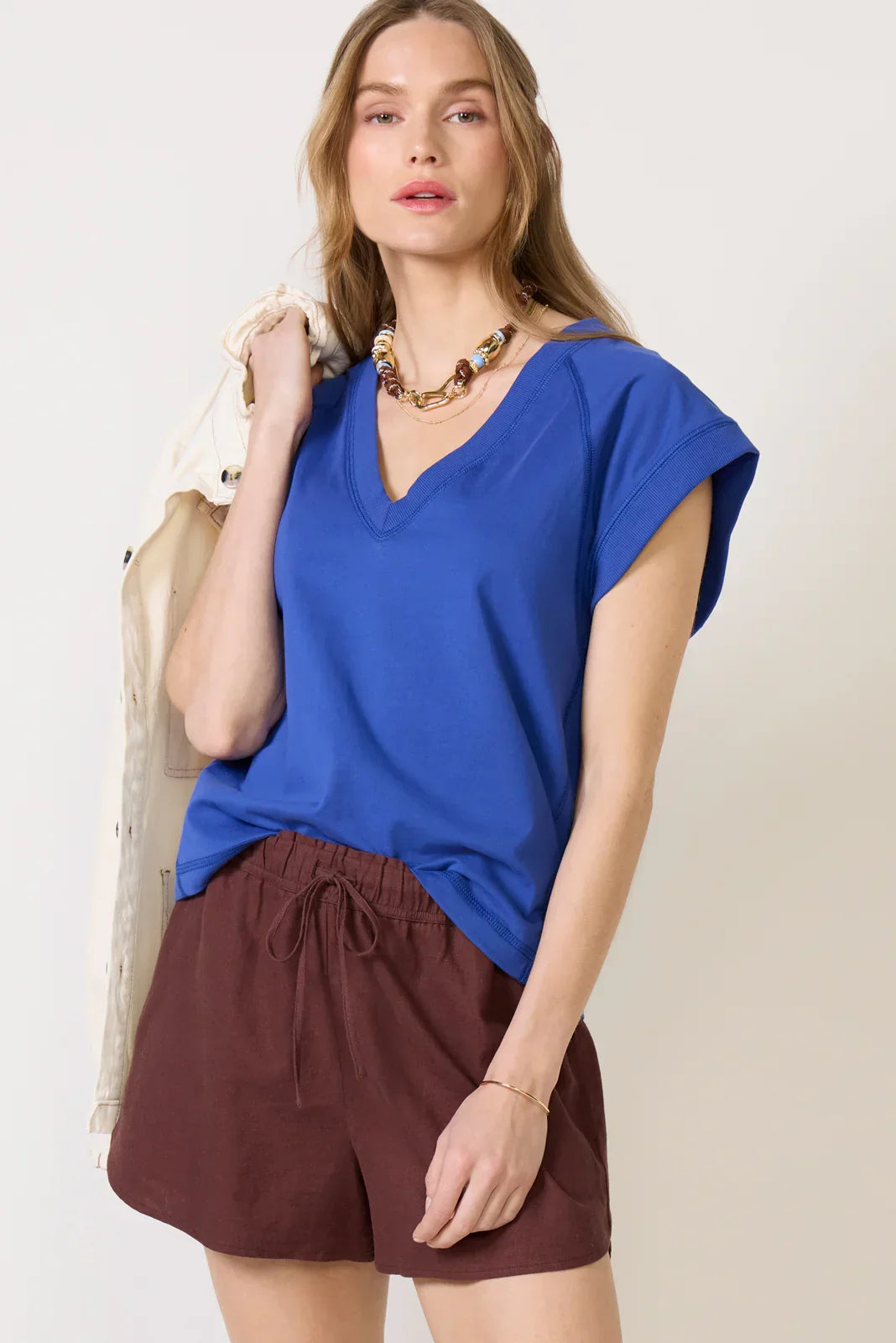Nora V Neck Muscle Tee