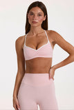 Soft Active Sports Bra in Blush Marl