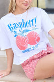 Fruitful Love Raspberry Boxy Graphic Tee