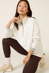 Molly Half Zip Longline Sweat