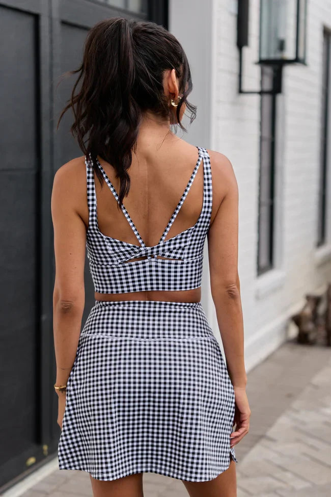 Active State Black Gingham Tank