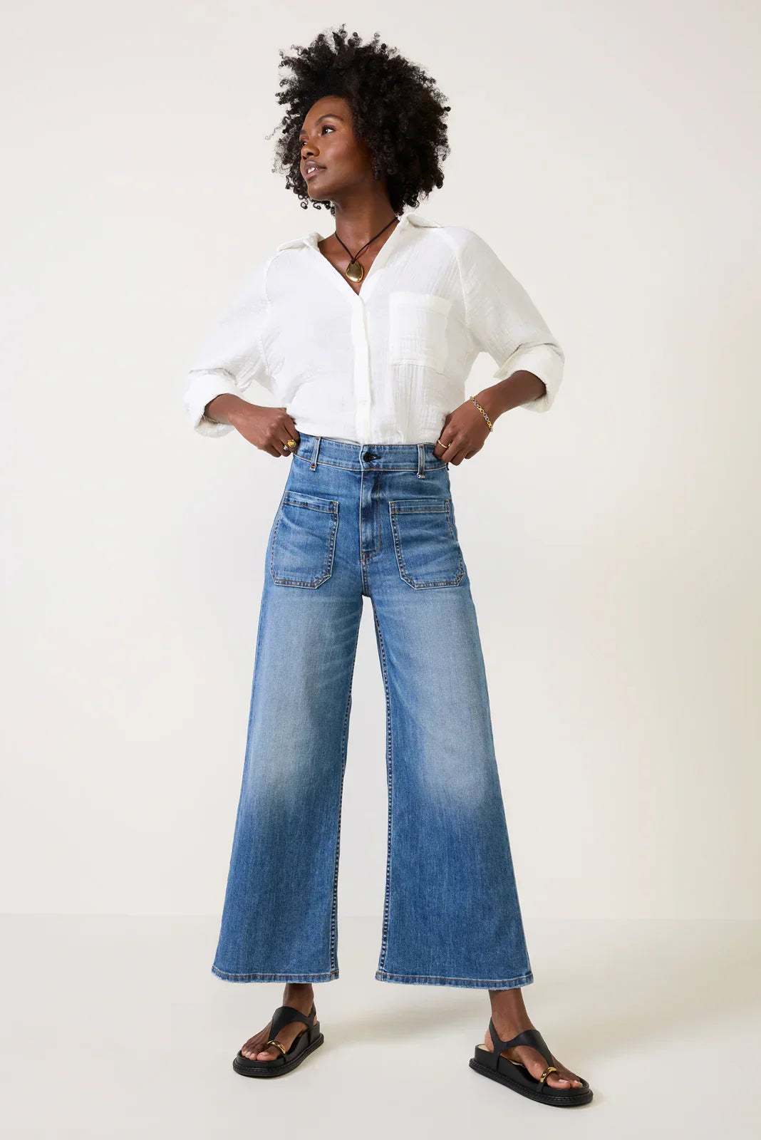 Cropped Sailor Jean