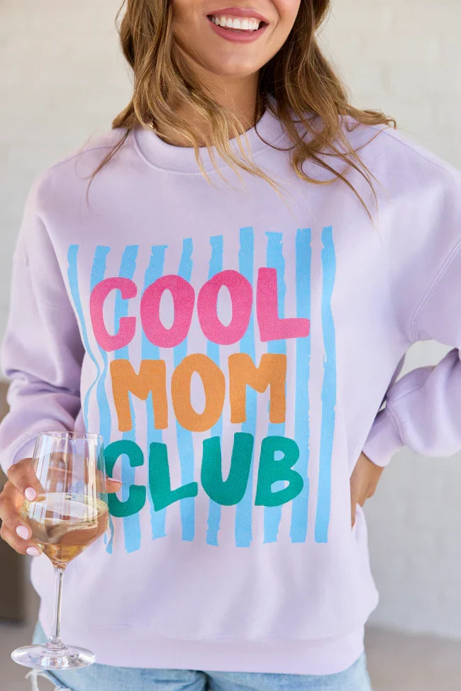 Cool Mom Club Purple Graphic Sweatshirt