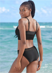 Long Line Bikini Top Black Beauty