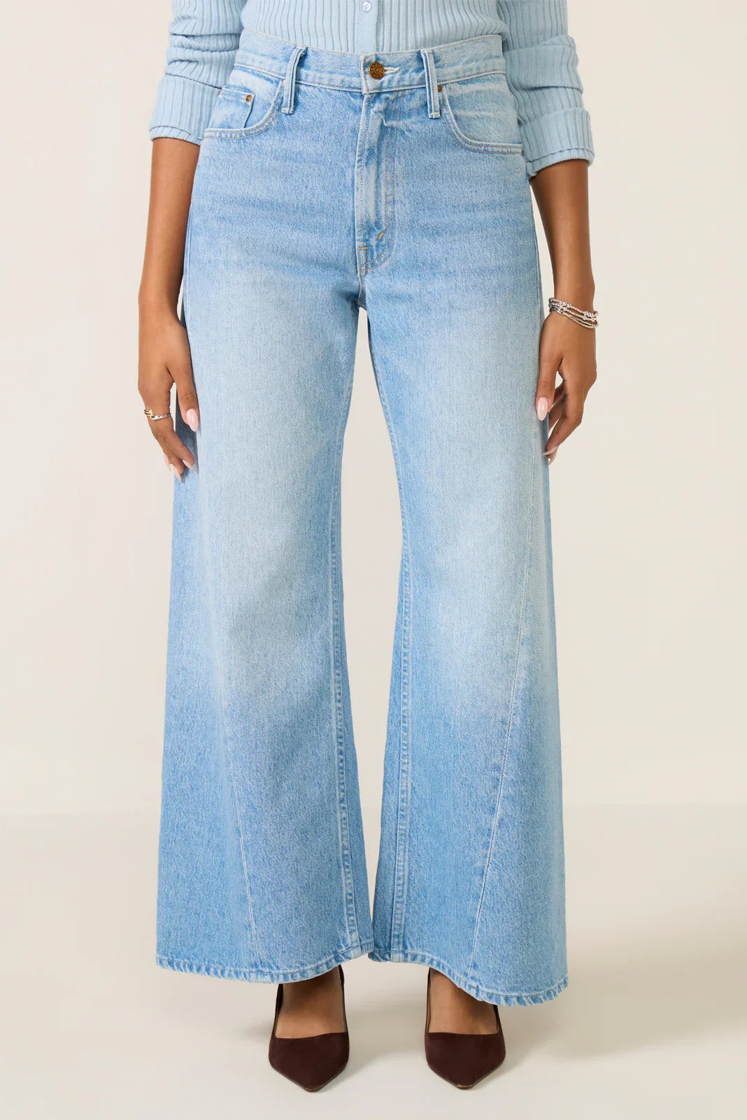 Petite Lil Lemon Twist Sneak Wide Leg Jean