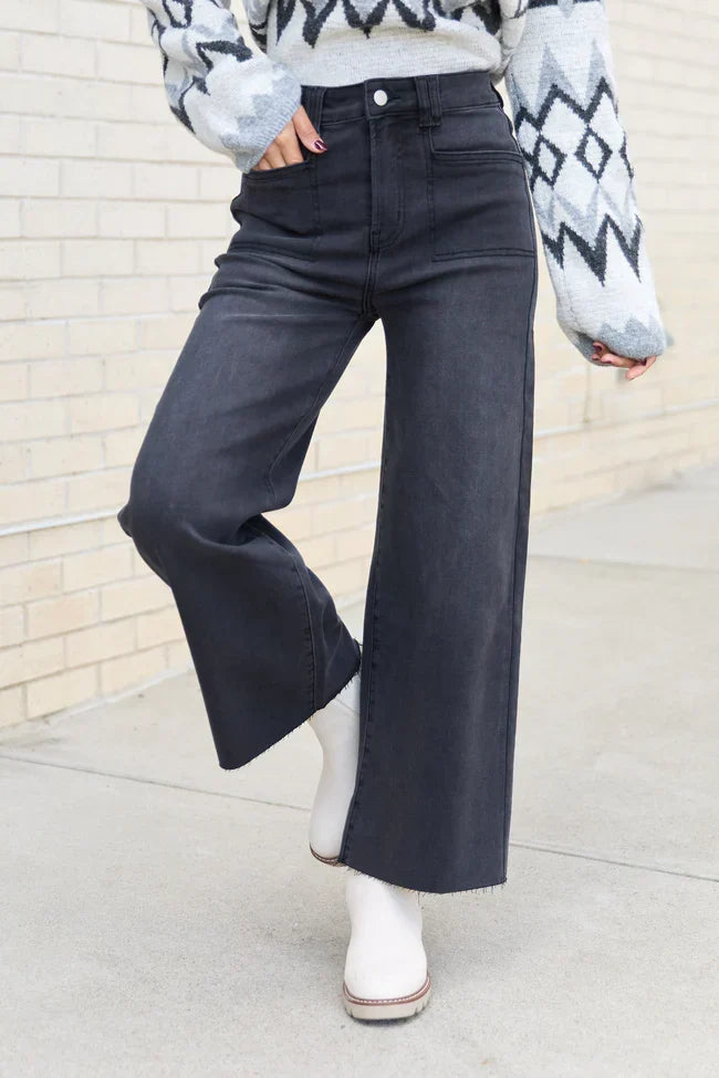 My Favorite Black Wide Leg Jeans