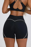 Soft Active Mini Shorts in Black