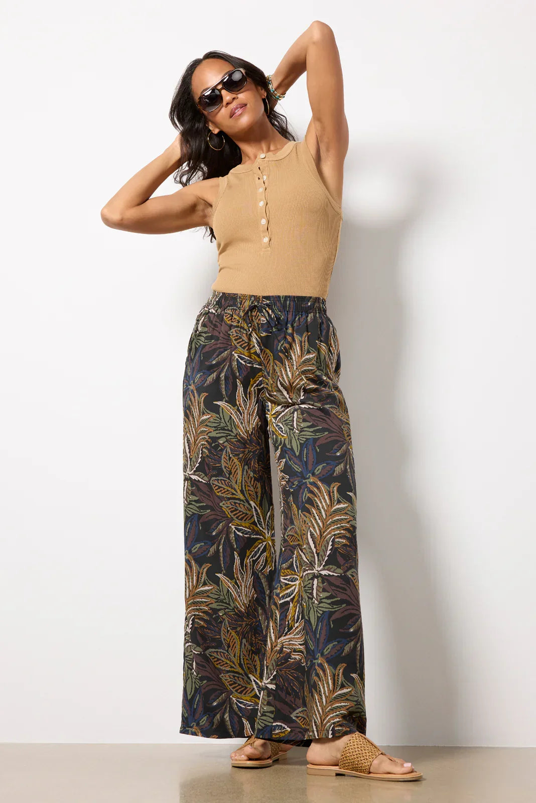 Isla Palm Printed Pants