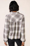 Maleah Pucker Plaid Blouse