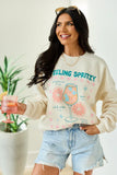 Feeling Spritzy Cream Graphic Sweatshirt