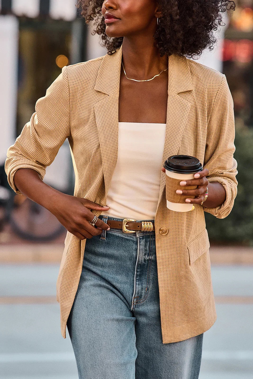 Weston Perforated Blazer