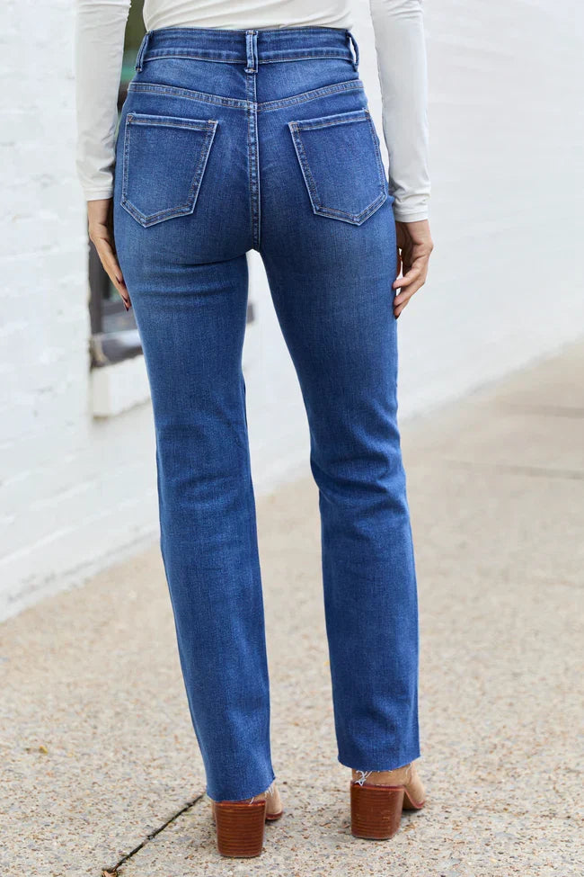 My Favorite Dark Wash Straight Leg Jeans