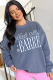 Meet Me At The Barre Dark Grey Graphic Sweatshirt