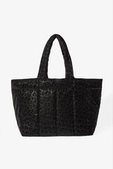 Waterproof Puffer Tote Bag in Black