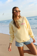 Live In The Sunshine Yellow Graphic Sweatshirt