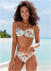 Printed Tie Side Moderate Bottom Cream Multi