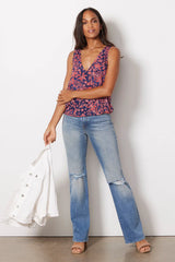 Finley Gathered V Neck Tank