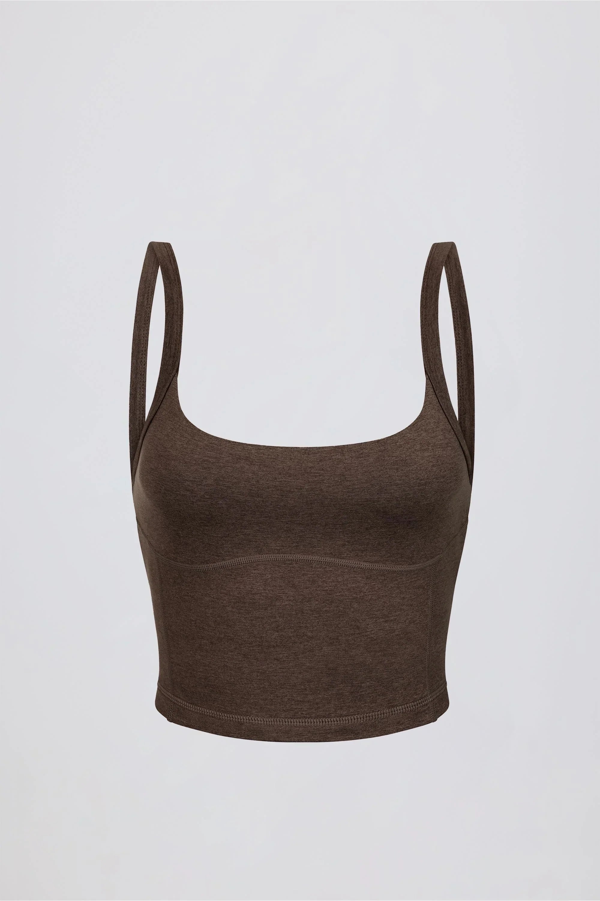 Cropped Tank Top in Pecan Marl