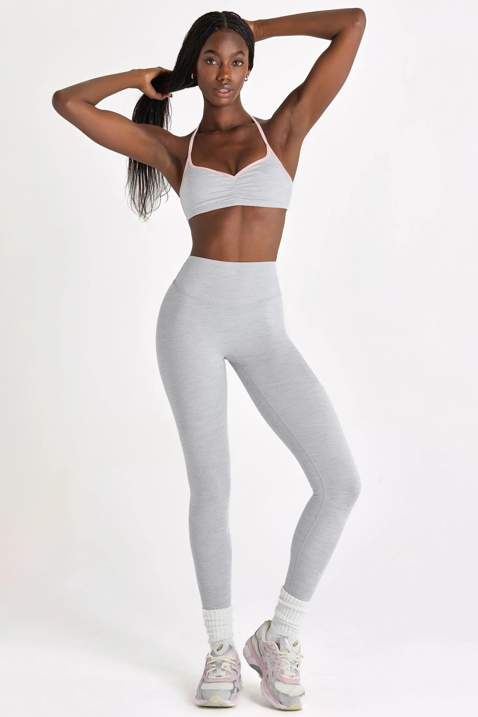 Soft Active Leggings in Grey Marl