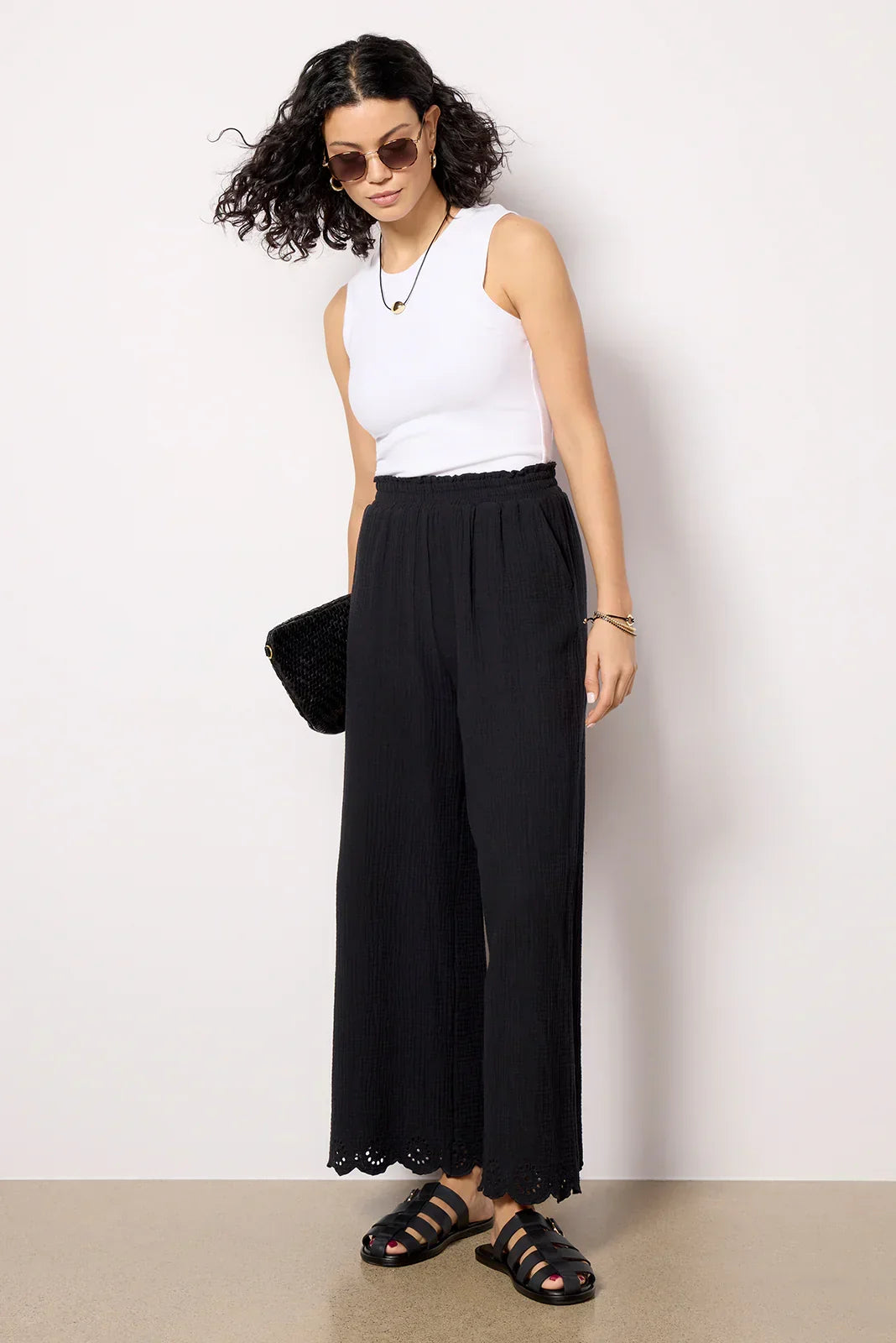 Eden Gauze Eyelet Pant