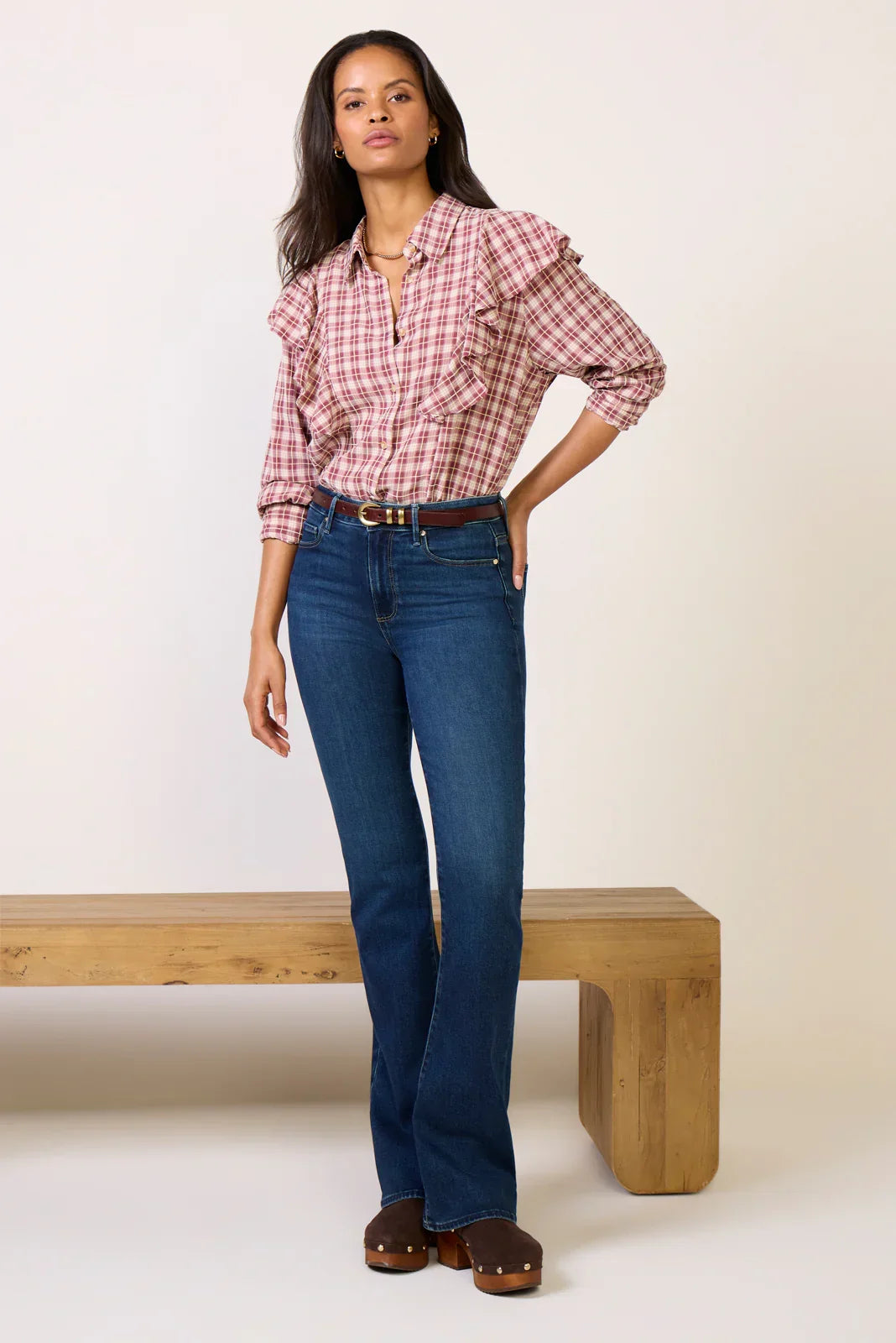 Dru Ruffle Front Shirt