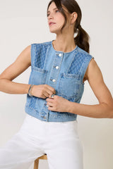 Greta Pieced Denim Vest