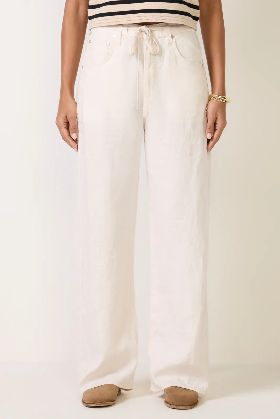 Brynn Drawstring Linen Pant