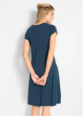 Flared Jersey Mini Dark Blue