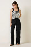 Joelle Stretch Linen Trouser with Tie Waist
