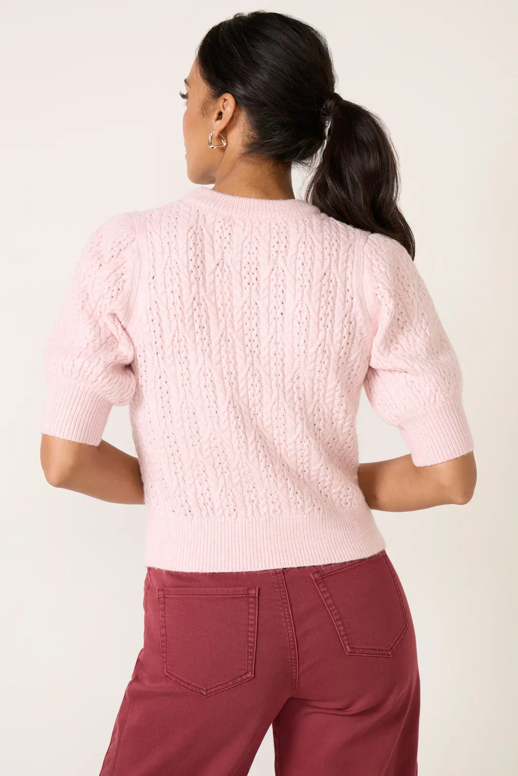 Mason Puff Sleeve Cable Sweater