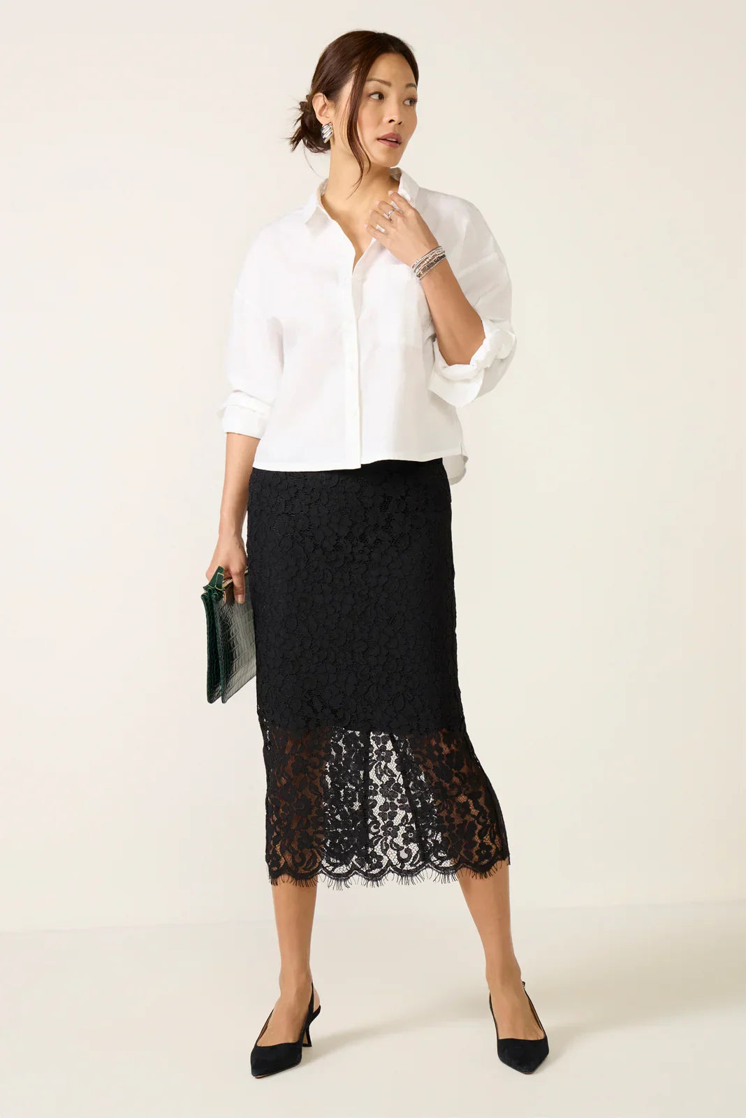Lace Midi Skirt
