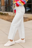 Malia White High Rise Wide Leg Jeans