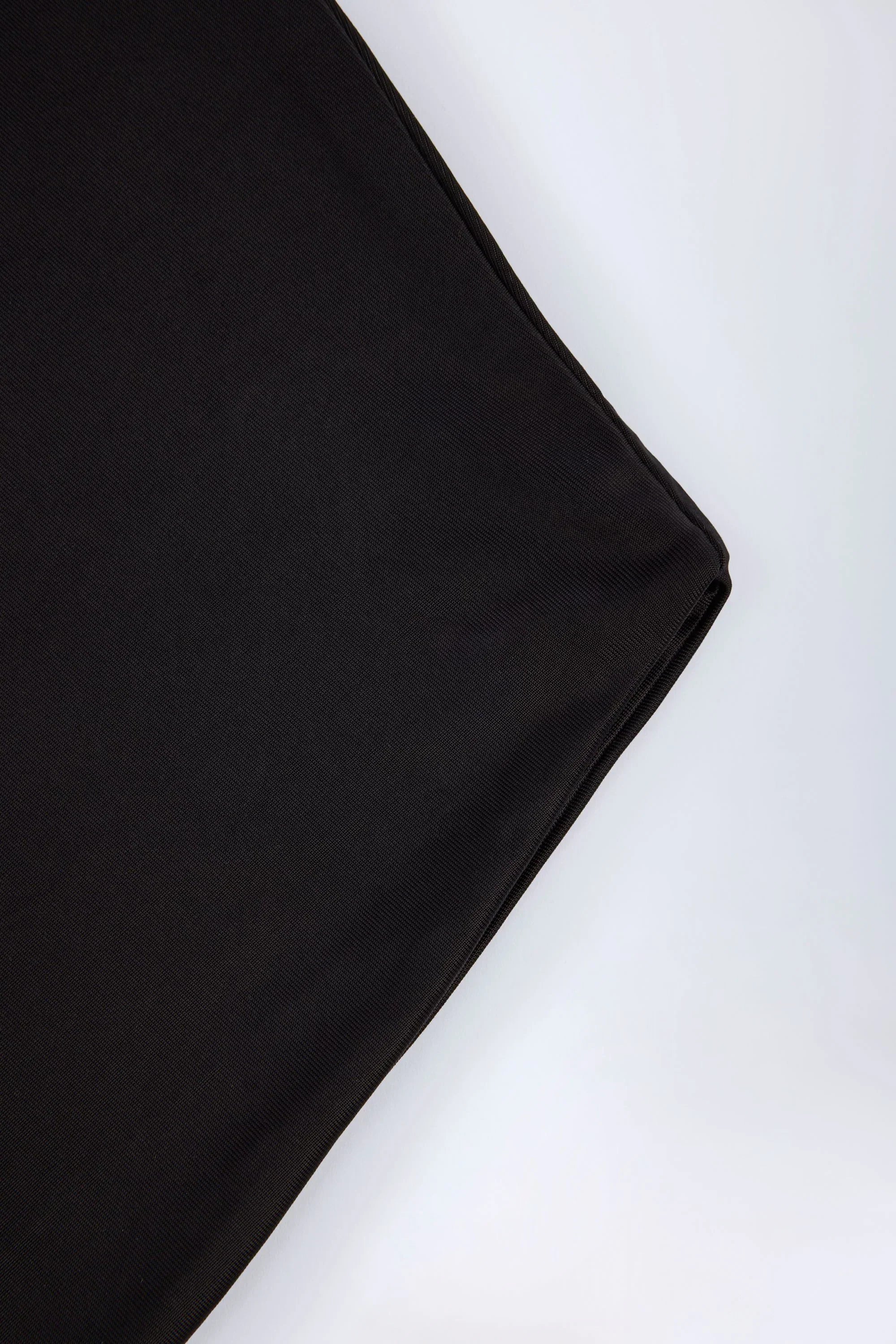 Slinky Jersey Backless Mini Dress in Black