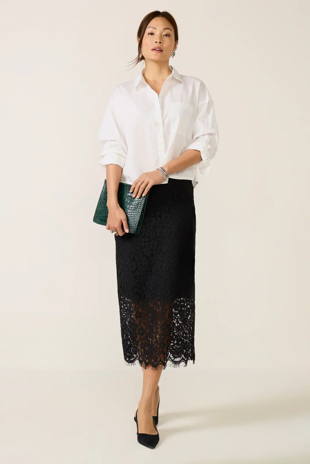Lace Midi Skirt
