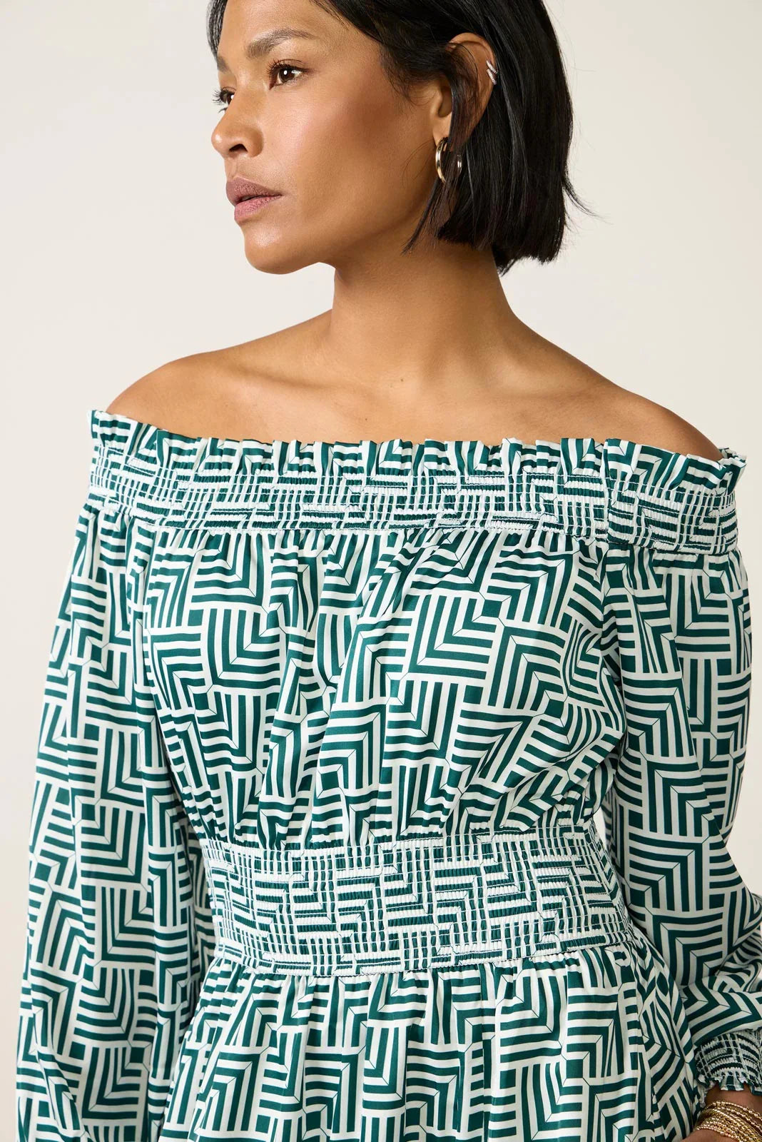 Hailey Off the Shoulder Maxi Dress