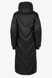 Waterproof Hooded Long Parka Coat in Black
