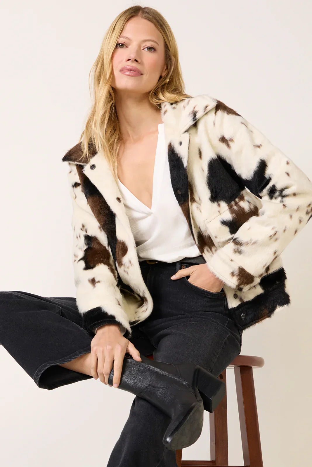 Maggie Cow Print Jacket
