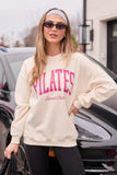Pilates Cream Graphic Sweatshirt