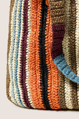 Woven Striped Tote